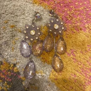 Tarina Tarantino lavender floral earrings